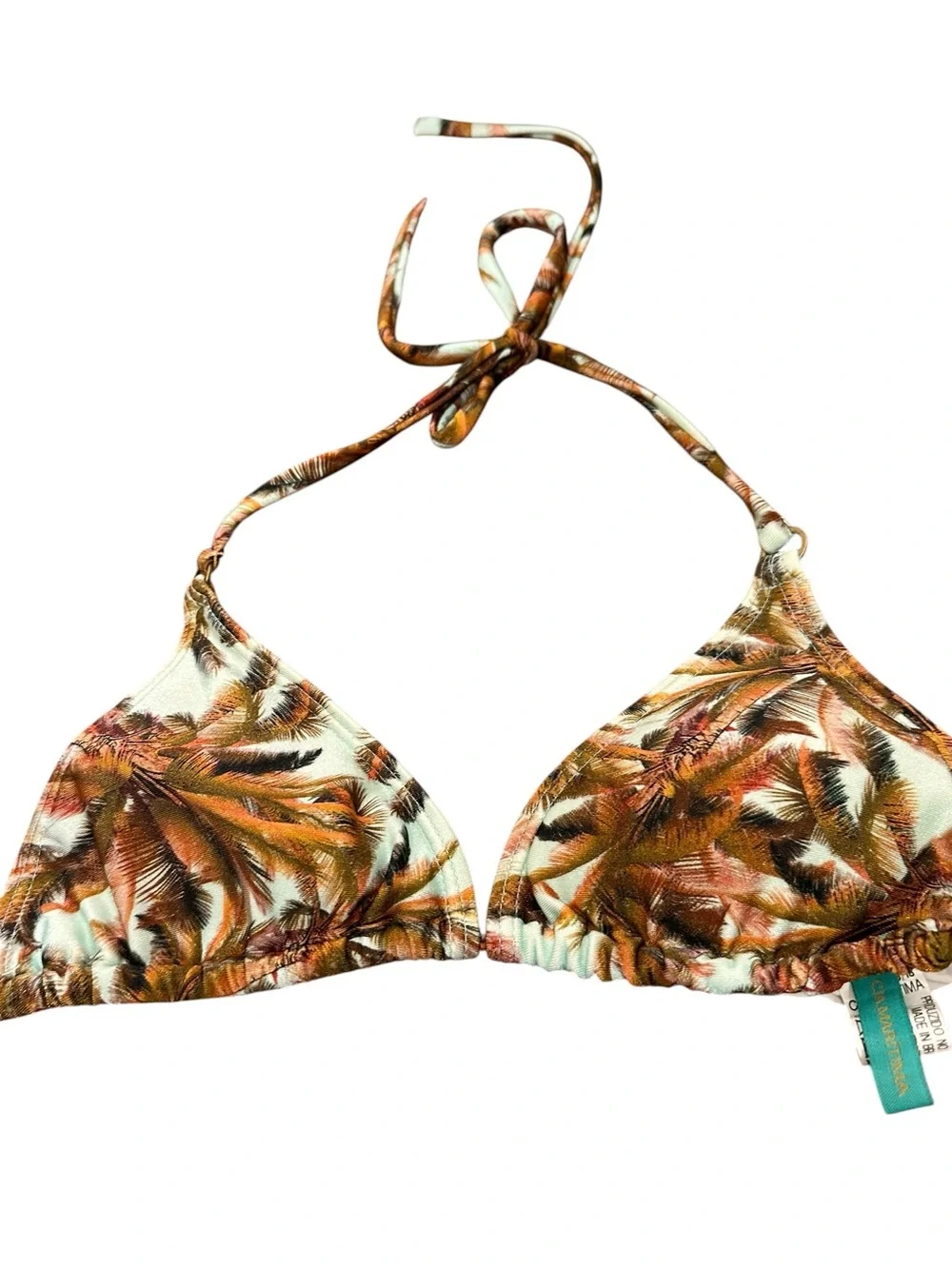 CIA MARITIMA Triangle Tie-Side Palm Print Bikini Set. Hawaii. Vacation. Beach M